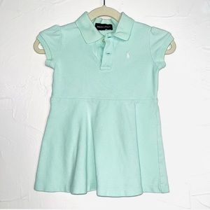 Ralph Lauren Mint Green Seafoam Mini Tennis Polo Dress size 24 mo